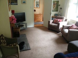 Glandraeth holiday bungalow rental West Wales living room
