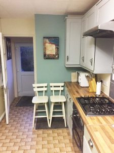 Glandraeth holiday bungalow rental West Wales kitchen